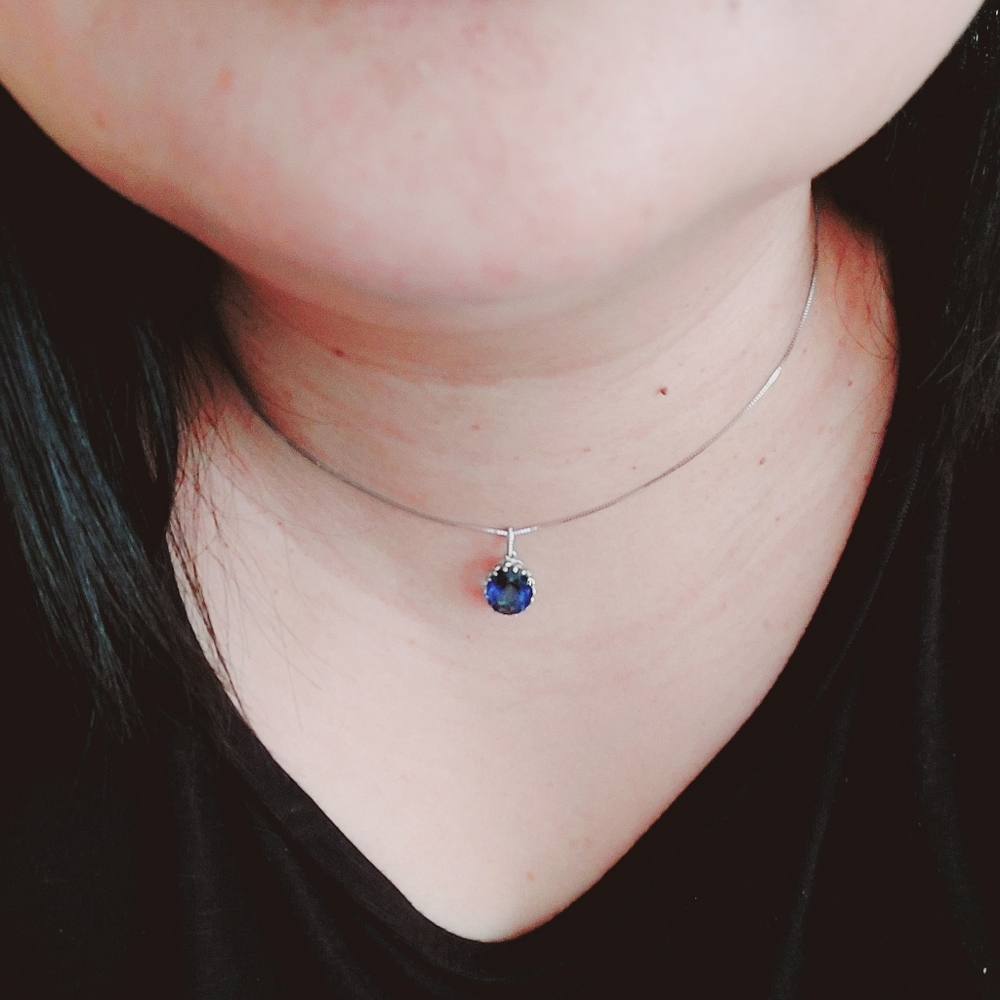 14k blue Topaz
